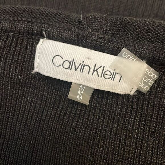 Calvin Klein Open Front hooded Cardigan | black | size M - Picture 9 of 10
